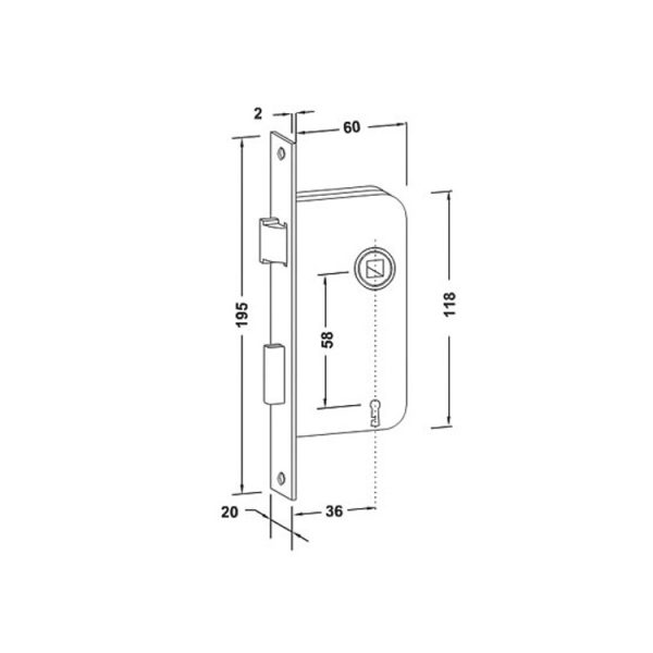 Cerradura Star 8x60 - Imagen 2