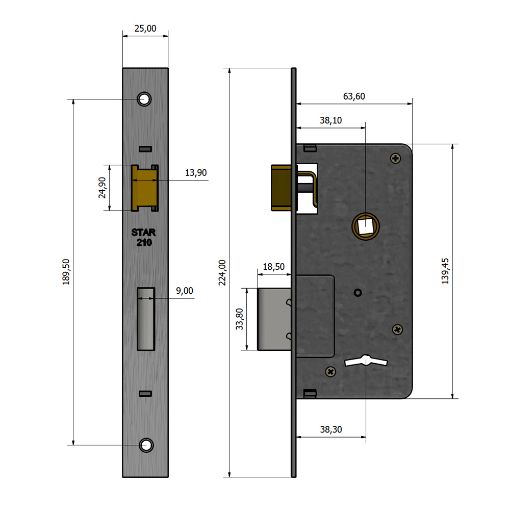 Cerradura Star 210-R - Imagen 2