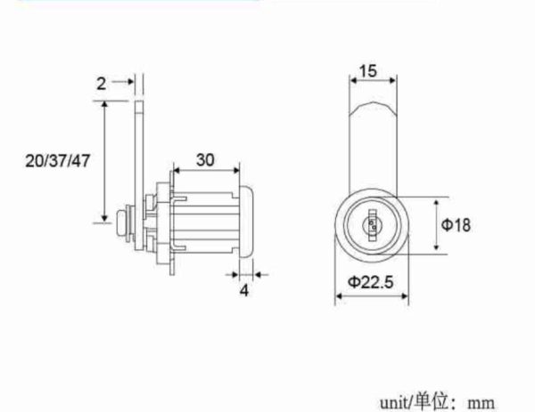 Cerradura de guantera larga - Imagen 2