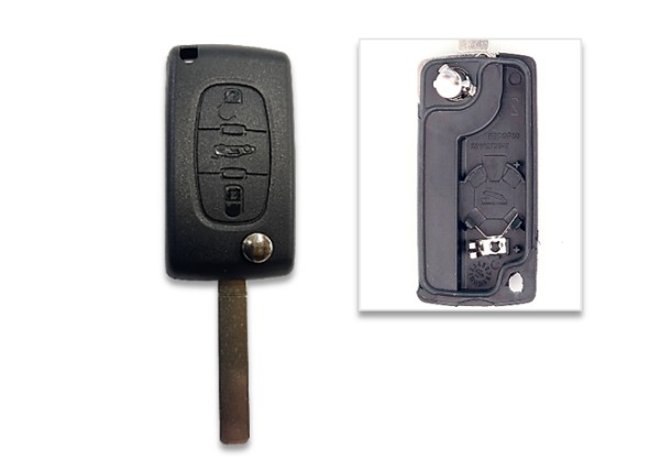 Carcasa JMA compatible con Citroen ® - 3 botones (Maletero) - Pila en carcasa