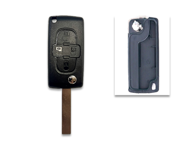 Carcasa compatible con Peugeot ® - 4 (Maletero) - Pila en circuito