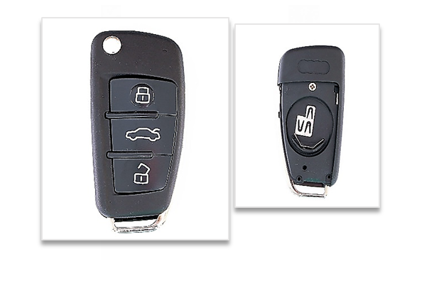 Carcasa  compatible con Audi ® - 3 botones (Maletero) - Pila en carcasa