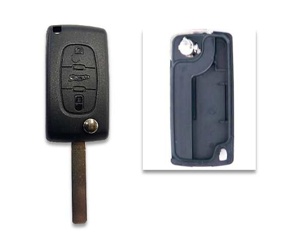 Llave compatible con Citroen ® - 3 botones (luz) -
