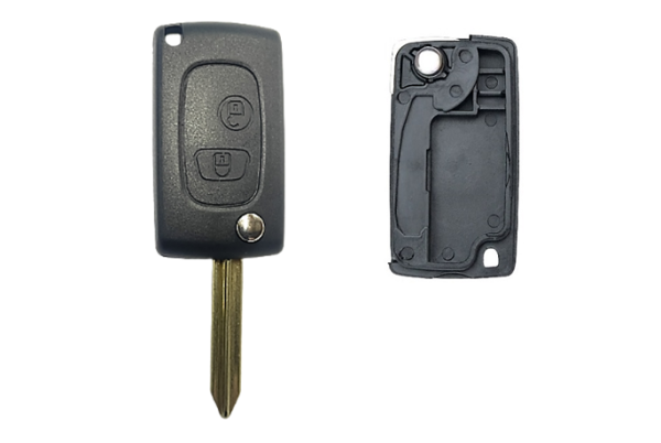 Carcasa JMA compatible con Peugeot ® - 2 botones - Pila en circuito