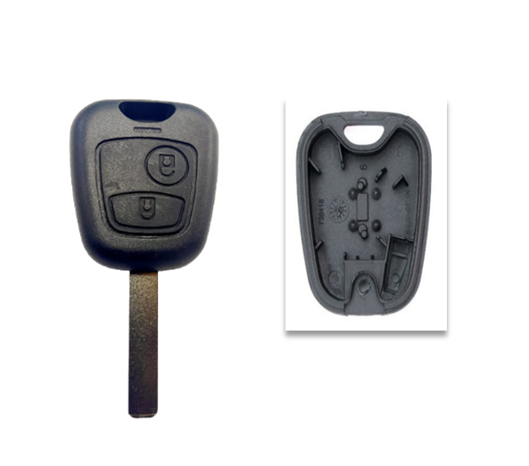 Carcasa JMA compatible con Citroen ® - 2 botones - Pila en circuito