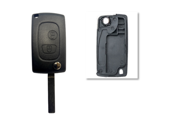 Carcasa JMA compatible con Citroen ® - 2 botones - Pila en circuito