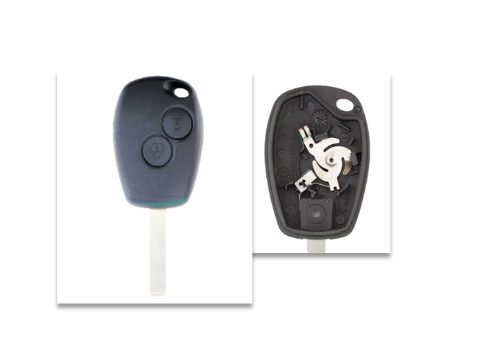 Carcasa compatible con Renault ® - 2 botones - Pila en carcasa