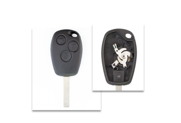 Carcasa compatible con Renault ® - 3 botones (Maletero) - Pila en carcasa