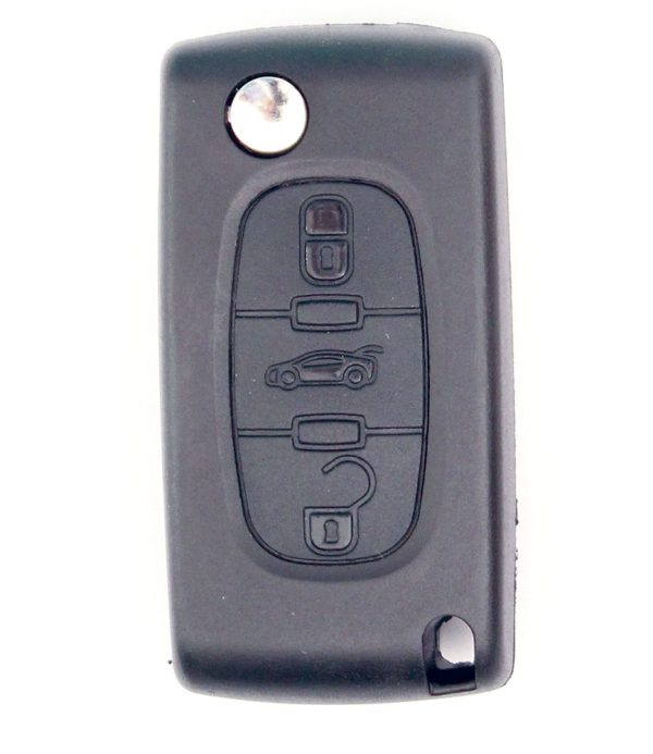Carcasa JMA compatible con Peugeot ® - 3 botones (Maletero) - Pila en carcasa