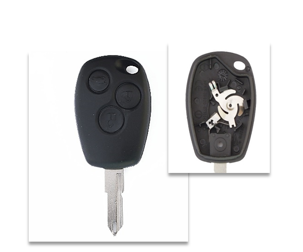Carcasa compatible con Renault ® - 3 botones (Maletero) - Pila en carcasa