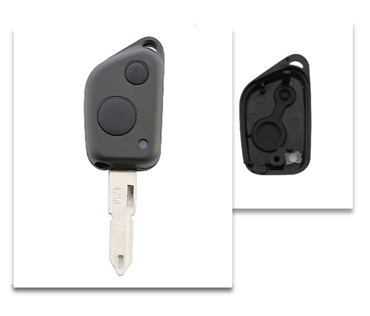 Carcasa compatible con Peugeot ® - 2 botones - Pila en circuito