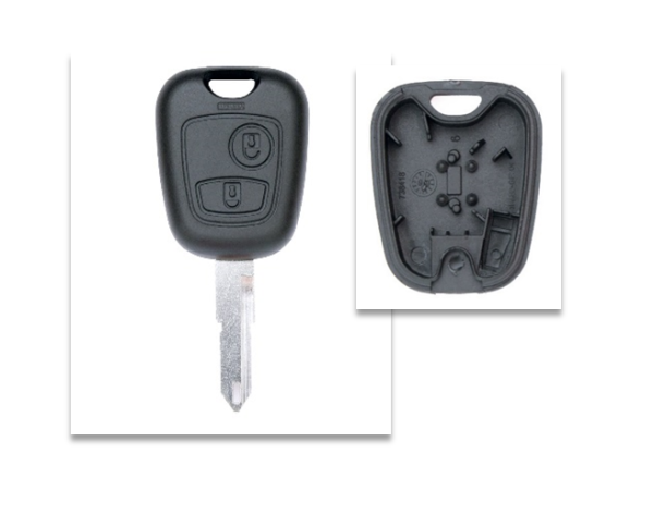 Carcasa compatible con Peugeot ® - 2 botones -