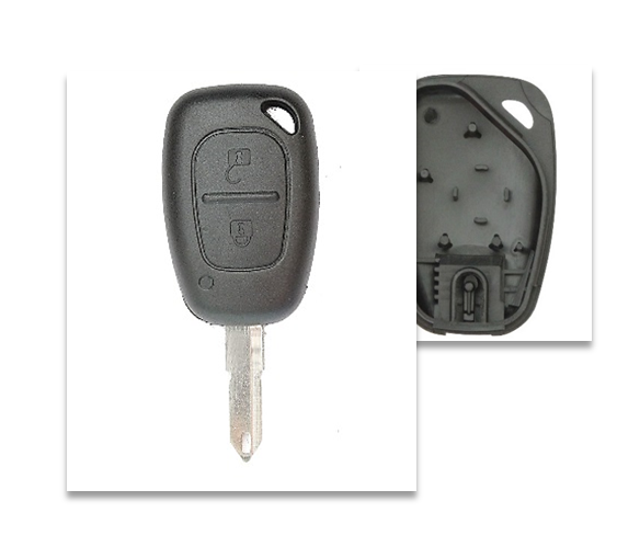Carcasa compatible con Renault ® - 2 botones - Pila en circuito