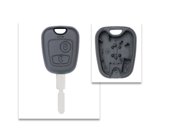 Carcasa JMA compatible con Peugeot ® - 2 botones - Pila en circuito