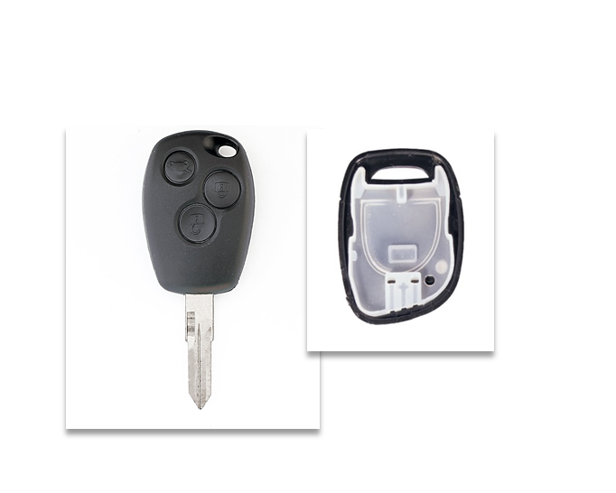 Carcasa JMA compatible con Renault ® - 3 botones (Maletero) - Pila en carcasa