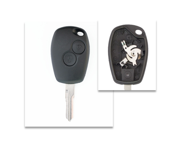 Carcasa JMA compatible con Renault ® - 2 botones - Pila en carcasa