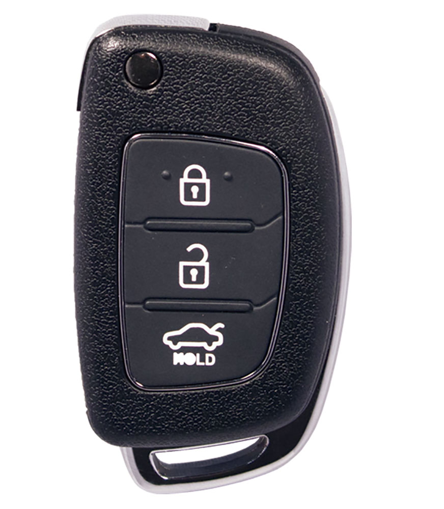 Carcasa JMA compatible con Hyundai ® - 3 botones (Maletero) - Pila en carcasa