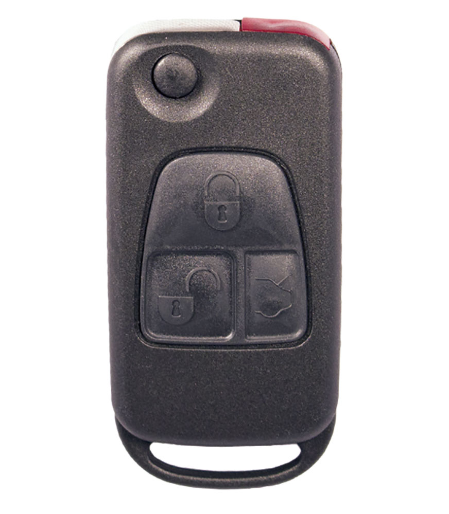 Carcasa JMA compatible con Mercedes ® - 3 botones (Maletero) - Pila en carcasa